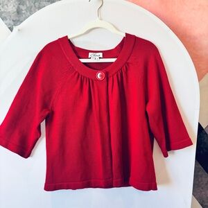 Chaus Red Wonens Cardigan